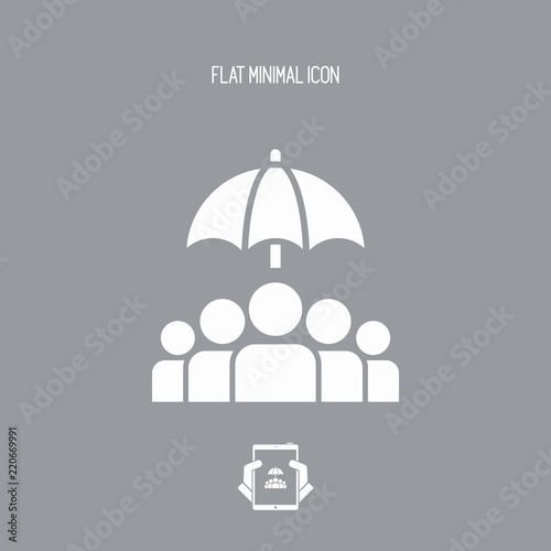 Team protection - Minimal vector icon
