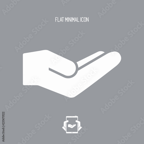 Hand in gesture of charity