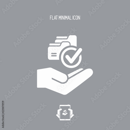 Service offer - Data copy - Minimal icon