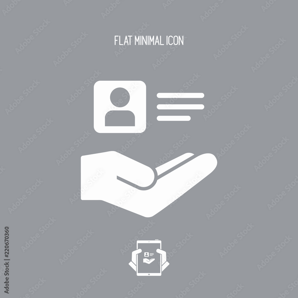 Personal account services - Minimal vector icon Personal account services - Minimal vector icon