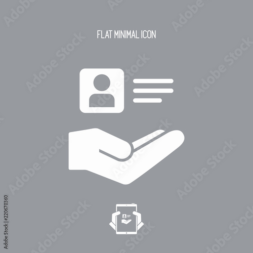 Personal account services - Minimal vector icon