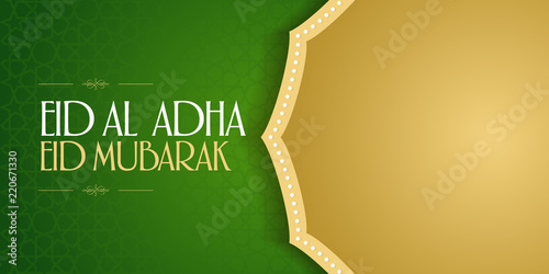 Eid Al Adha Creative line typograpghy. Feast of the Sacrifice Greeting Card.