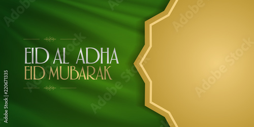 Eid Al Adha Creative line typograpghy. Feast of the Sacrifice Greeting Card.