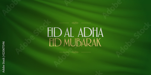 Eid Al Adha Creative line typograpghy. Feast of the Sacrifice Greeting Card.