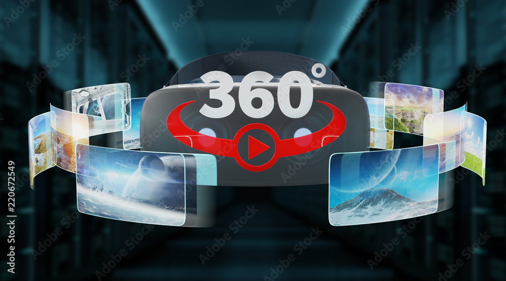 Fototapeta premium Virtual reality glasses technology illustration 3D rendering