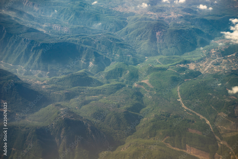Aerial landscape of Taurus mountains