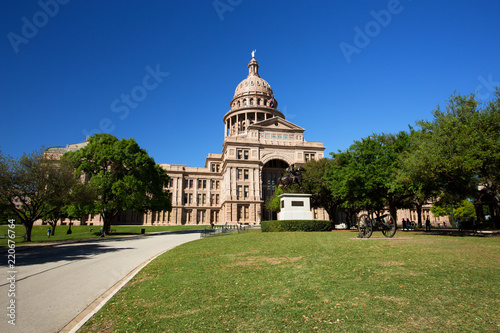 Texas State Capitol Building in Austin During Spring