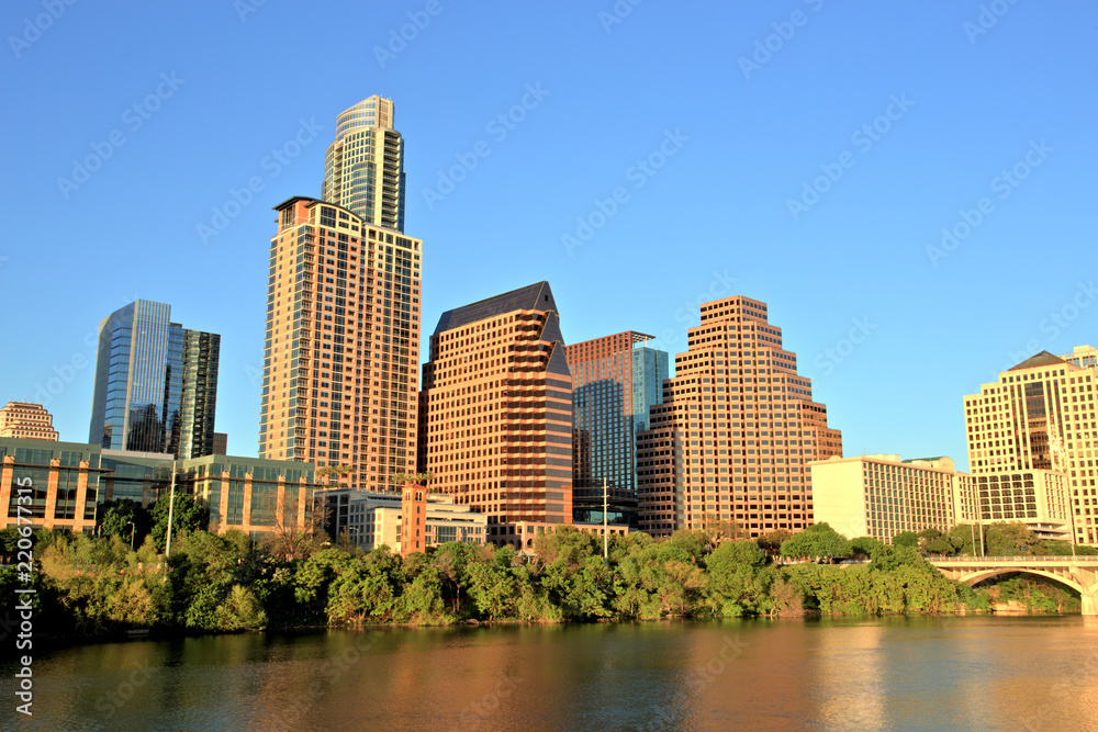 Austin Downtown Skyline at Sunset Austin Downtown Skyline at Sunset