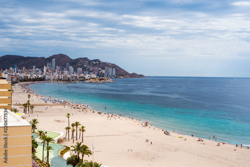 Benidorm skyline beach landscape