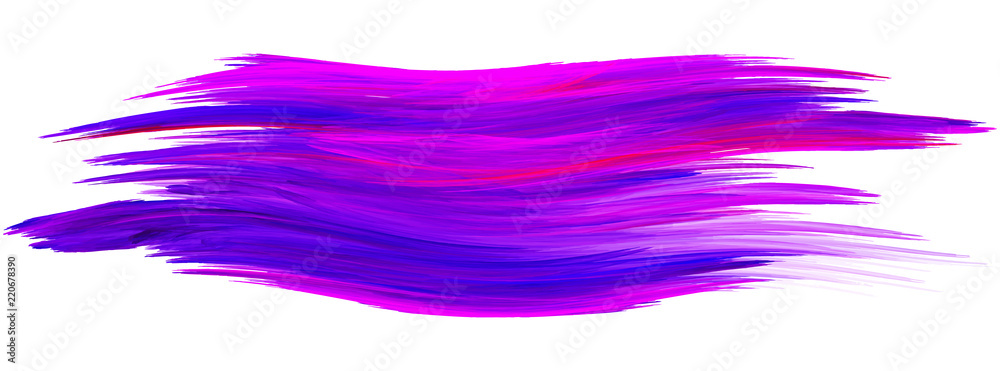 Brushstrokes of blue, purple and violet on a white. Vector