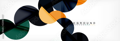 Circle abstract background, geometric illustration