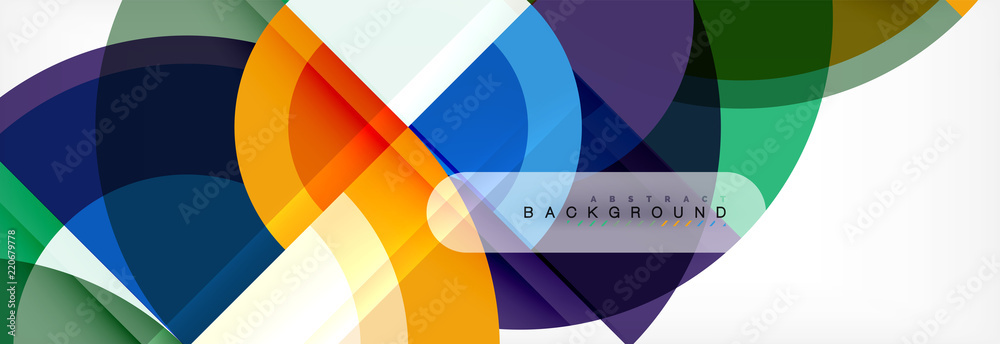 Fototapeta premium Vector circular geometric abstract background