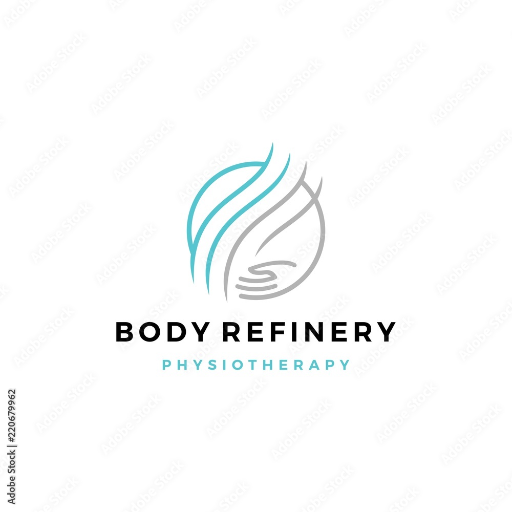 body refinery hand care circle logo vector icon body refinery hand care circle logo vector icon