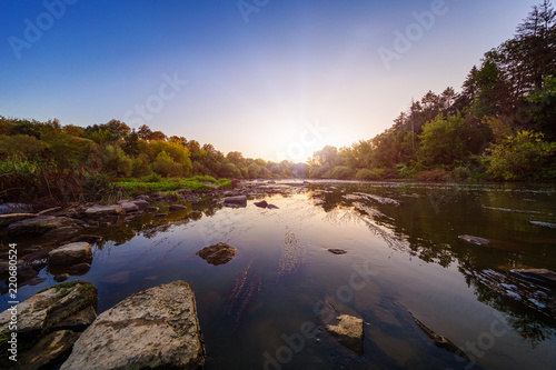 Mountain clean river with stones © Ruslan Ivantsov