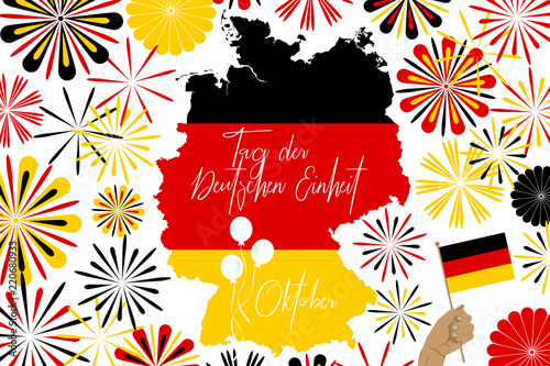 concept image of celebrating Germany unity day
