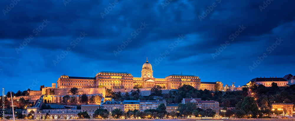 Fototapeta premium Royal Castle in Budapest at night