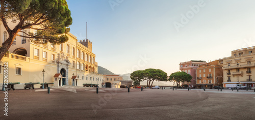 Prince's Palace in Monaco-ville without tourists, Monaco