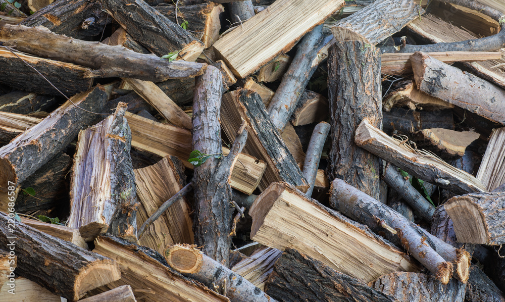 chopped firewood, Firewood stack for fire chopped firewood, Firewood stack for fire