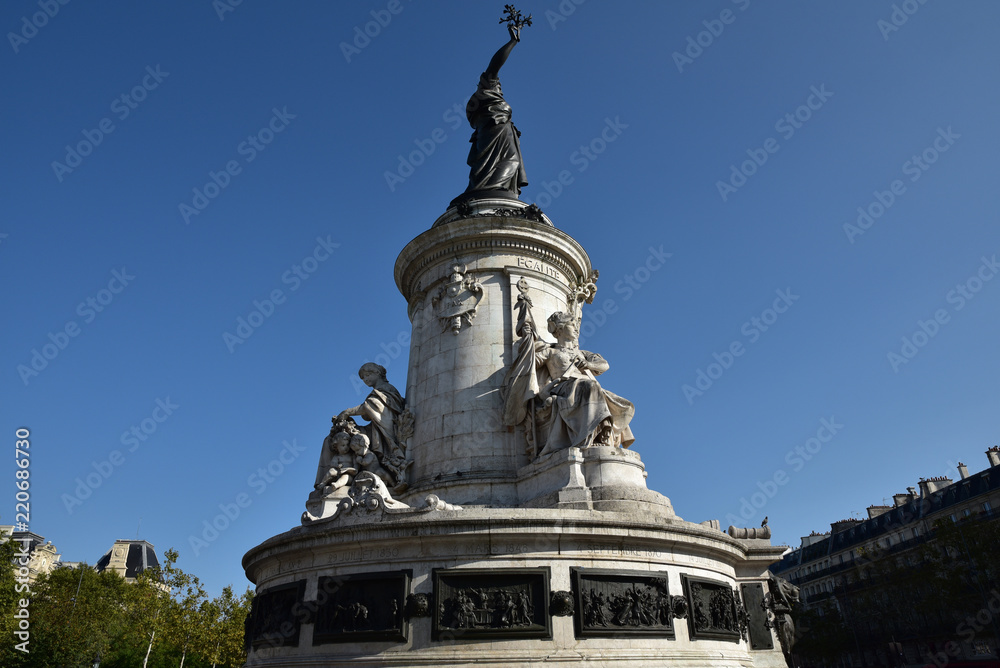 Place de la République à Paris, France