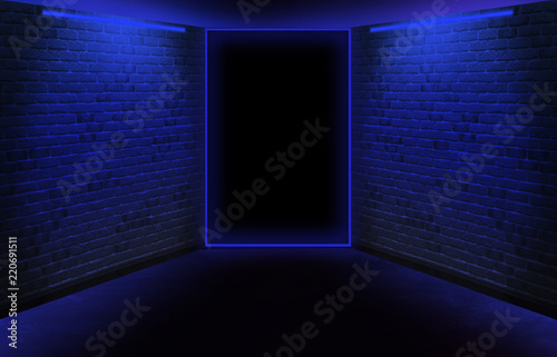 Brick wall, background, neo...