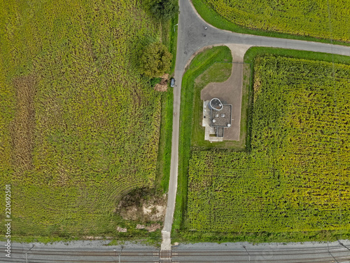 Aerial shot over a highway, A15 Bemmel GLD photo