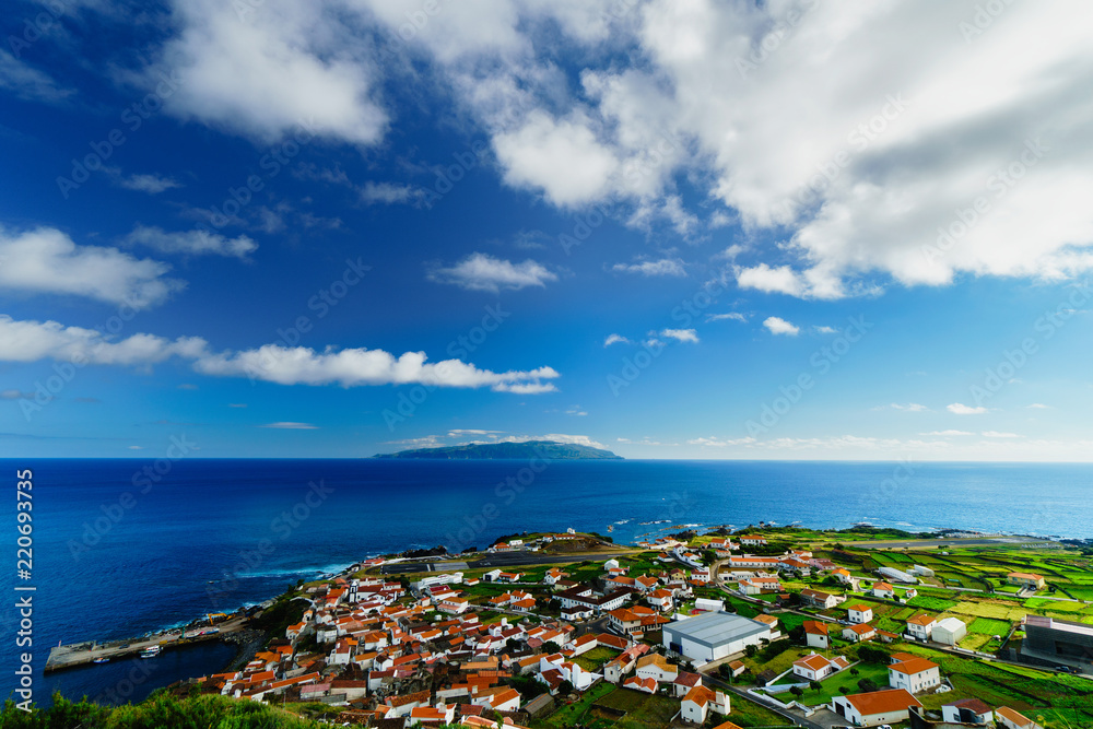 Fototapeta premium Village and a Remote Island