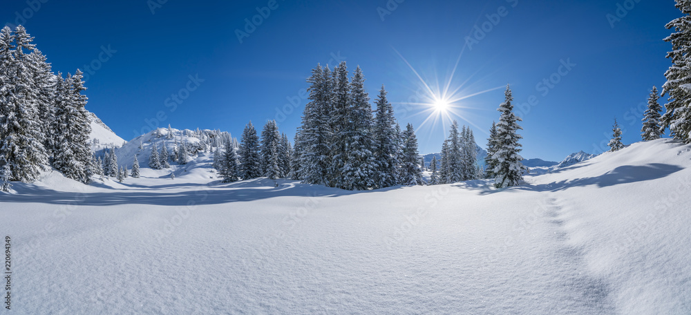 Fototapeta Zima w Alpach