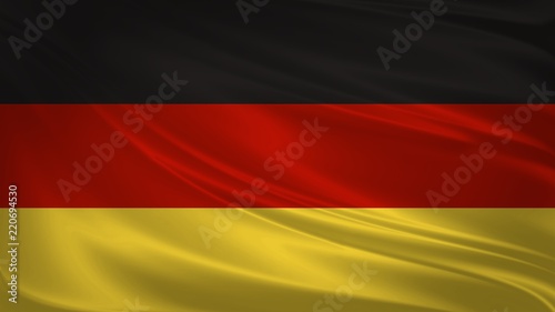 Germany flag blowing in the wind. Background texture. 3d rendering  waving flag.
