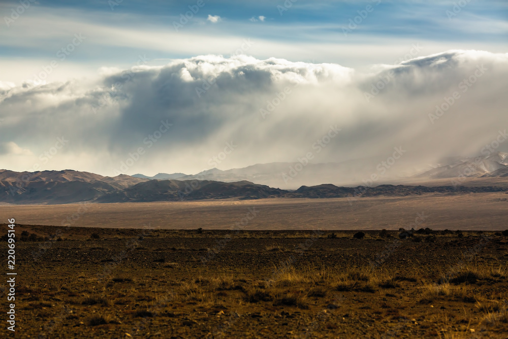 Landscape of the mountains in Western Mongolia.