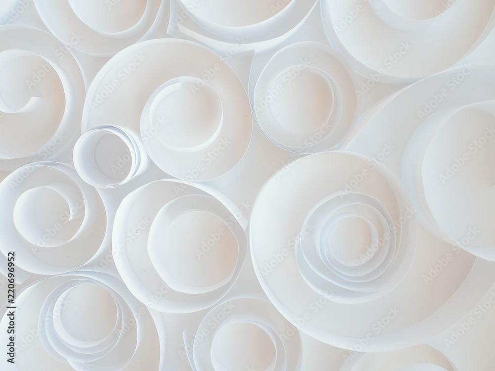 circles from strips of paper, abstract background, shadows from the paper, scrapbooking circles from strips of paper, abstract background, shadows from the paper, scrapbooking
