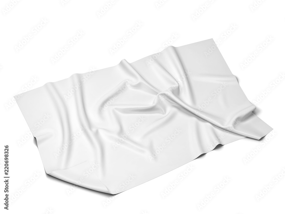 Piece of cloth: banner or towel mockup