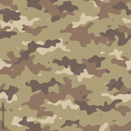 Camouflage seamless pattern. Trendy style camo, repeat print. Vector illustration.