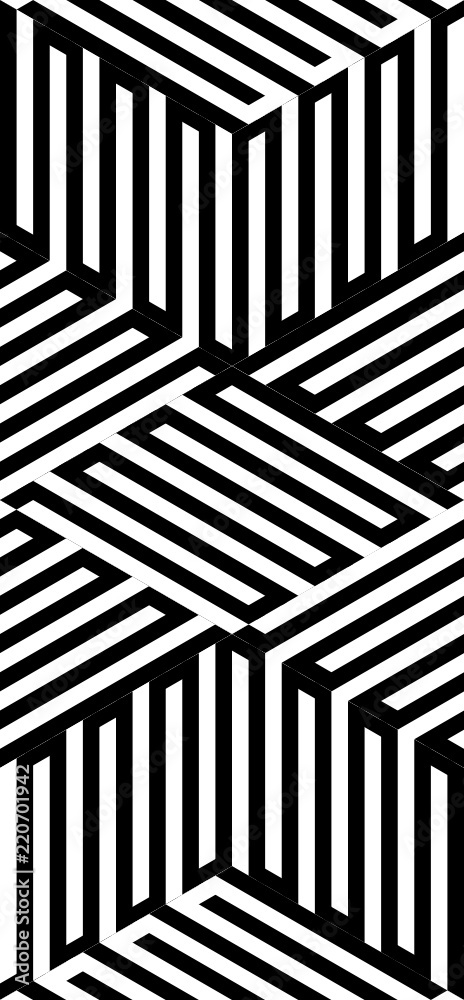 Abstract vector seamless op art pattern. Pop art, graphic ornament. Optical illusion. Abstract vector seamless op art pattern. Pop art, graphic ornament. Optical illusion.