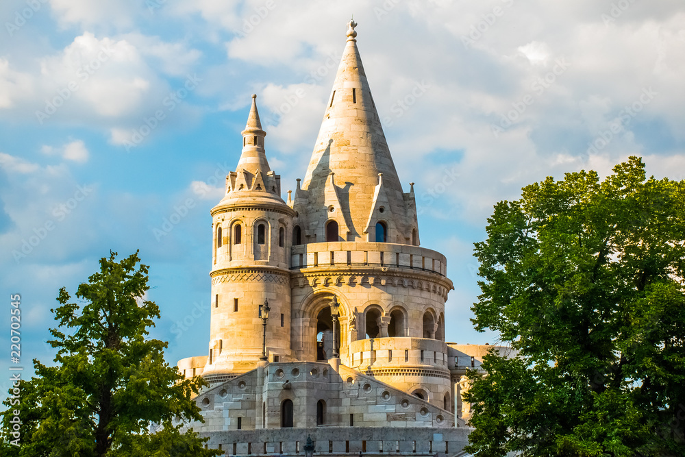 Fisherman's Bastion building of the Budapest Royal Castle, Budapest in Hungary