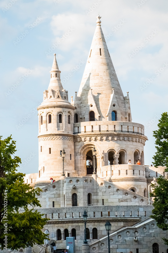Fisherman's Bastion building of the Budapest Royal Castle, Budapest in Hungary