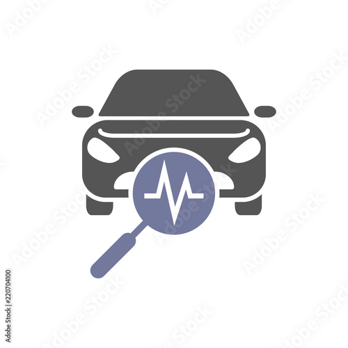 Car diagnostics, icon auto service, vector illustration eps 10