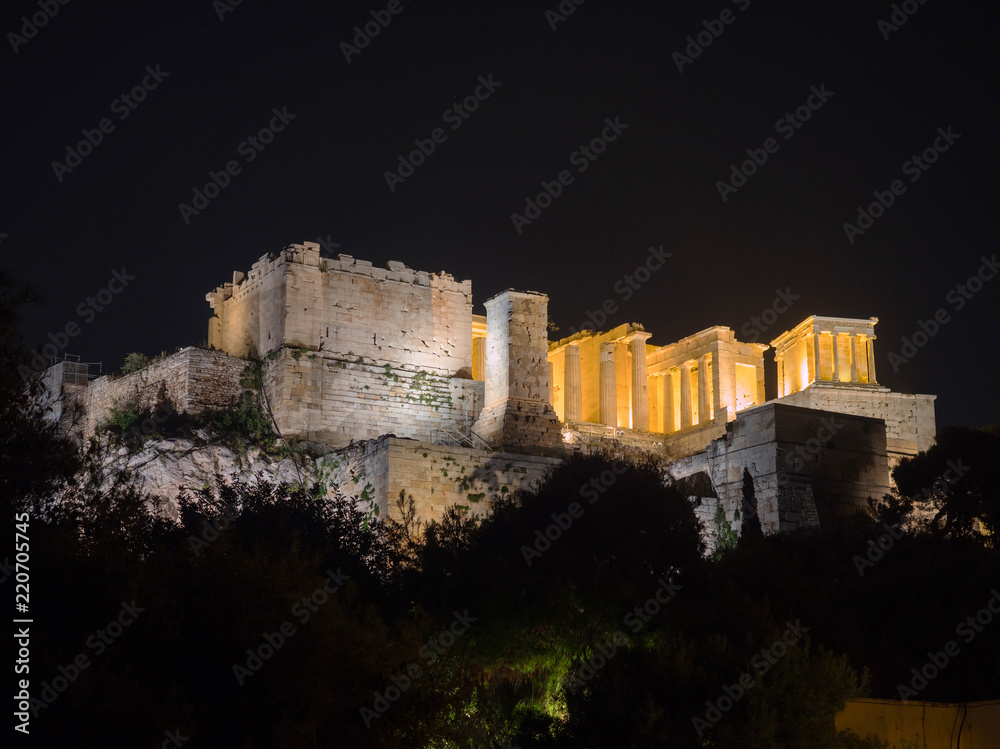Acropolis hill with Parthenon in Athens Greece Acropolis hill with Parthenon in Athens Greece