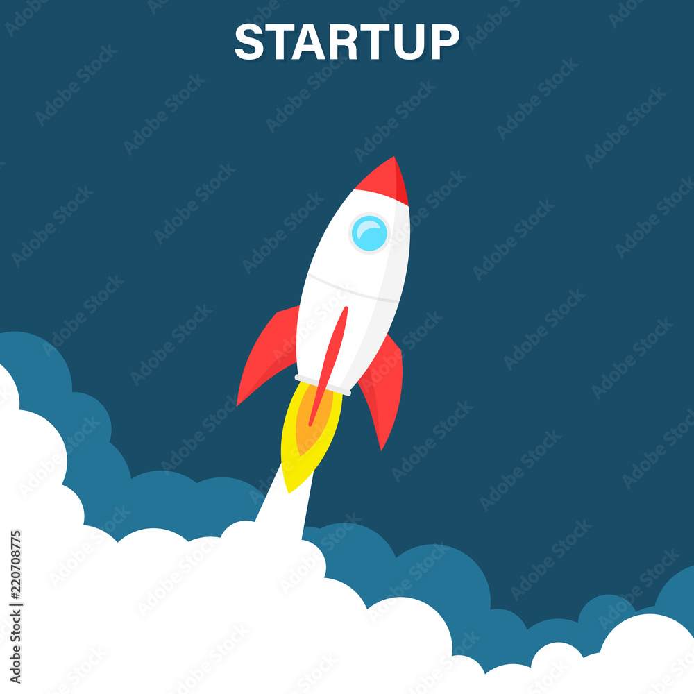 Startup business concept, rocket or rocketship launch, idea of successful business project start up,innovation strategy, boost technology, vector illustration creative background. Startup business concept, rocket or rocketship launch, idea of successful business project start up,innovation strategy, boost technology, vector illustration creative background.