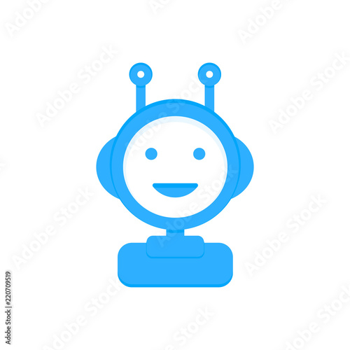 Chat bot icon background. Virtual assistant for website. Chat bot concept for customer service. Vector.