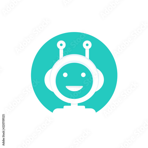 Chat bot icon background. Virtual assistant for website. Chat bot concept for customer service. Vector.