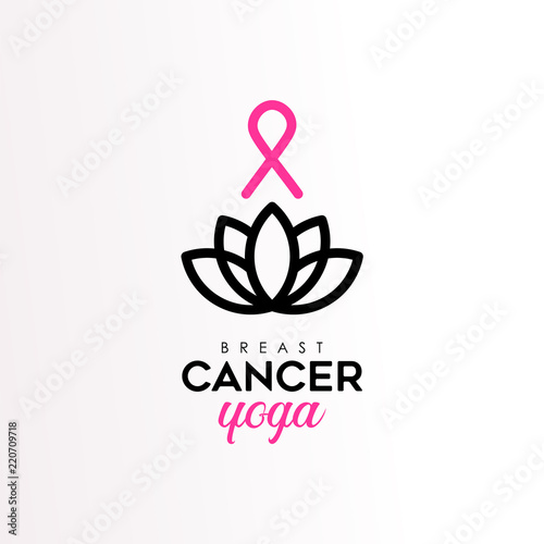 Breast Cancer Care text quote sign for women yoga