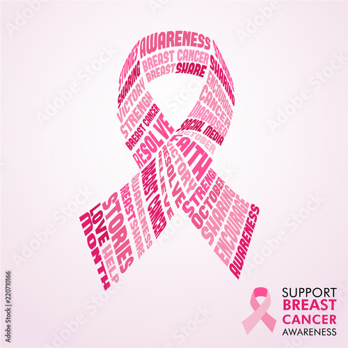 Breast Cancer Awareness Month pink ribbon concept