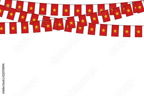 Wallpaper Mural Vector realistic isolated party flags for Vietnam Independence Day for decoration and covering on the white background. Torontodigital.ca