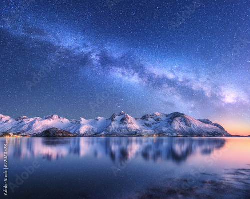 Bright Milky Way over snow ...