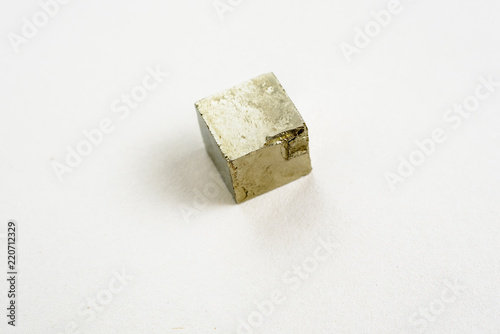 Fototapeta Naklejka Na Ścianę i Meble -  Cube of mineral pyrite