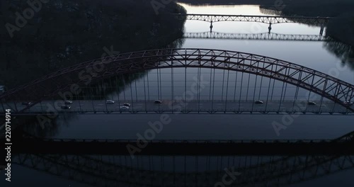 Tilt Up of the Amvets Bridge Over the New Croton Reservoir in NY photo