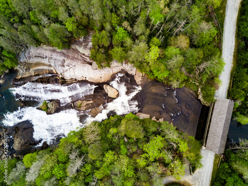 High Falls Waterfall Dupont State Forest Blue Ridge Parkway Asheville North Carolina photo