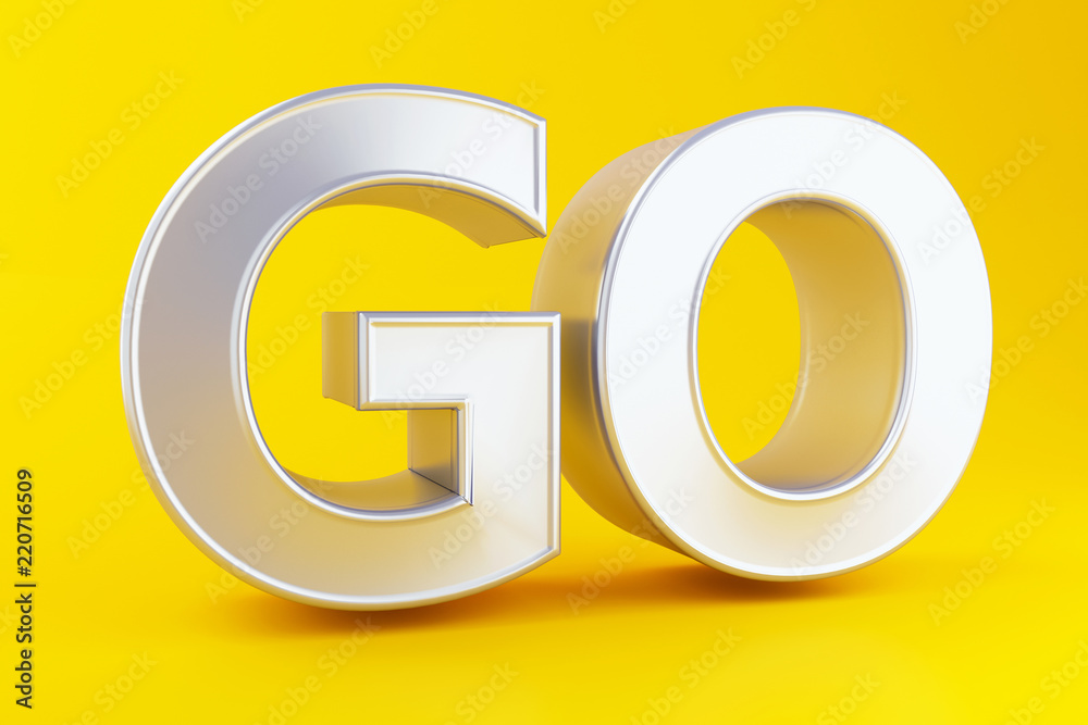 3d Go text.