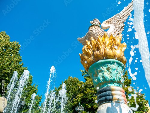 Bild auf Leinwand Fountain in Debrecen, Hungary