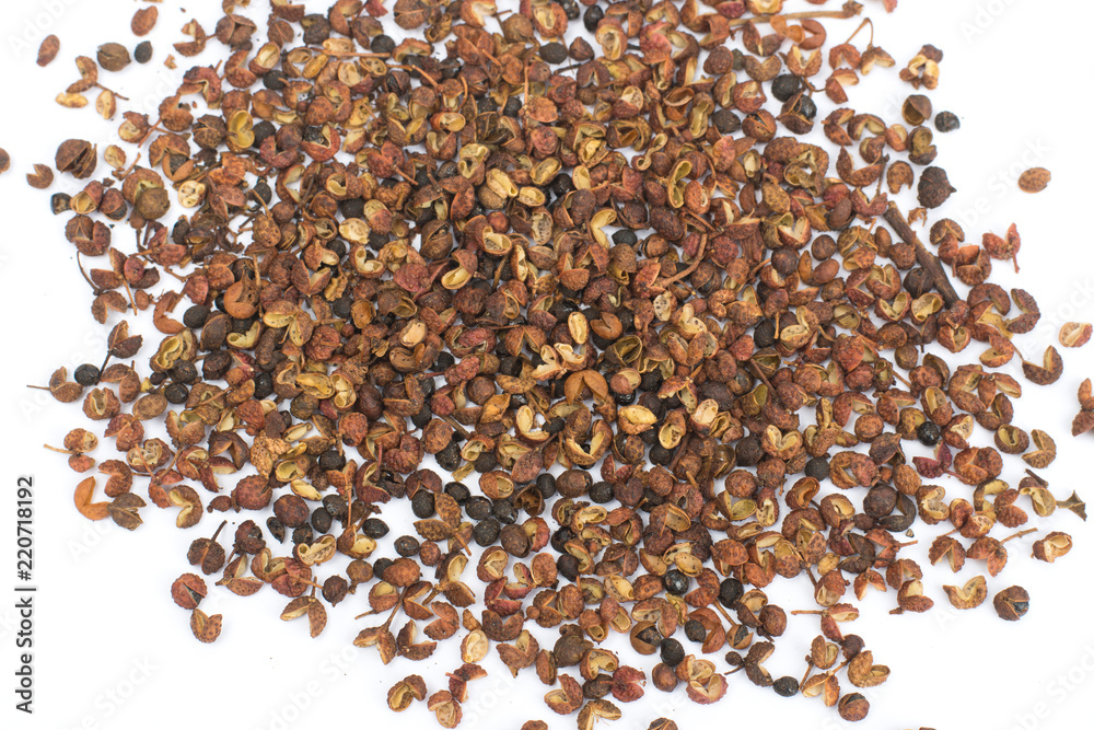 Sichuan pepper isolated on white background